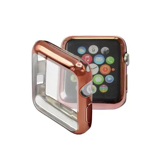 

rubber case For Apple Watch Series 4 3 2 1 Protective Cover for iWatch 40mm 44mm 38mm 42mm full screen