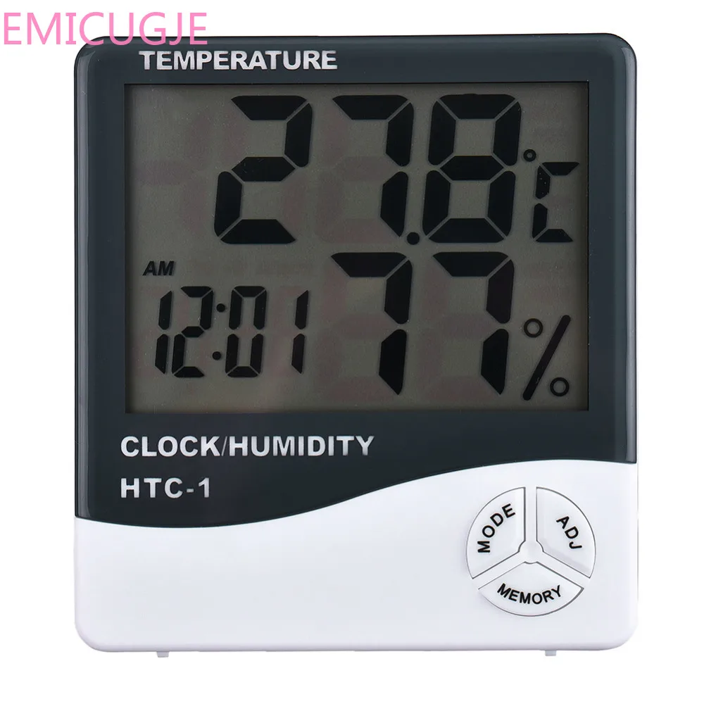 

LCD Digital Thermometer Hygrometer Indoor Electronic Temperature Humidity Meter Clock Weather Station For HTC-1 High accuracy