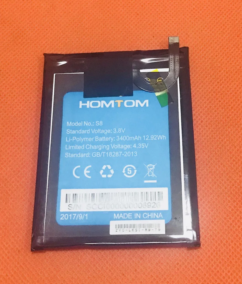 Б/у Оригинал 3400 мА/ч Батарея Аккумулятор для HOMTOM S8 MTK6750T Octa Core 5 7 &quotHD | Мобильные