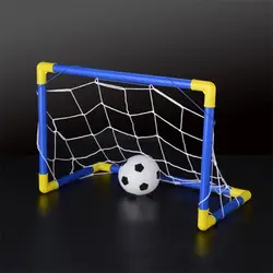 Складной мини Футбол футбольный мяч гол сообщение Чистая набор + насос детские спортивные домашние игр на открытом воздухе игрушки ребенок