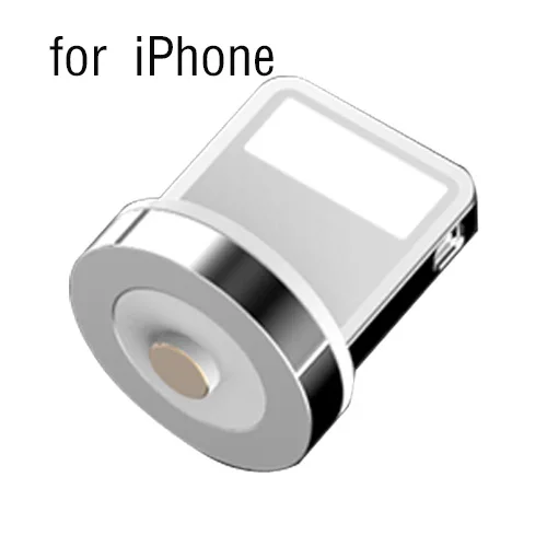 Магнитный USB кабель VOXLINK 1 м светодиодный для iPhone Xs 6 и USB TypeC кабель и Micro USB нейлоновая оплетка для samsung Xiaomi huawei LG USB C - Цвет: For APPLE Plug