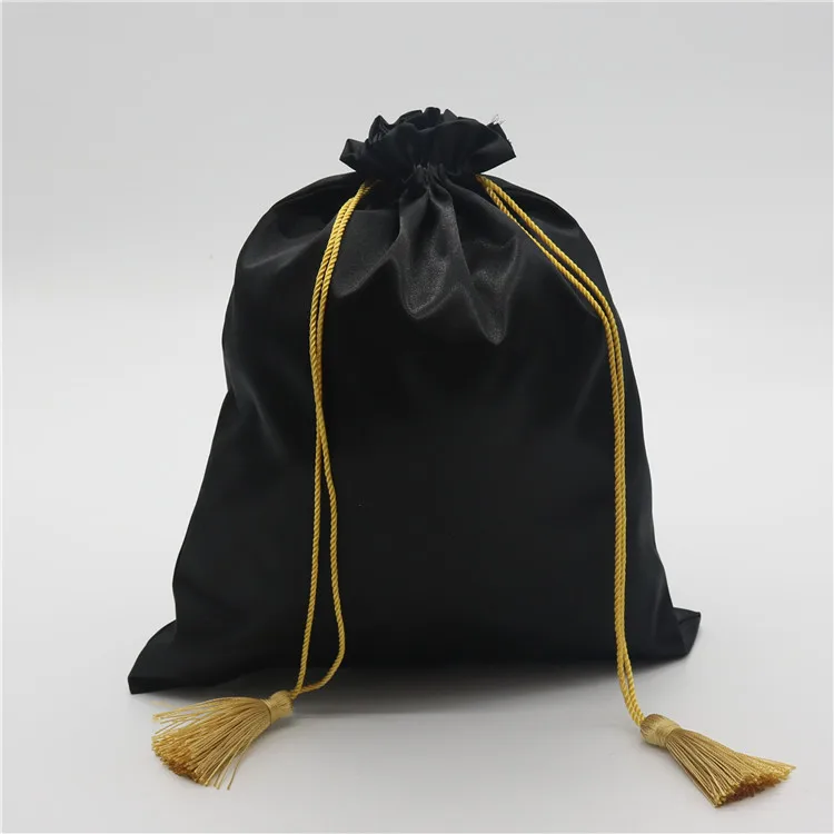 Атлас мешок для упаковки украшения для волос/макияж/подарок/Свадебные/вечерние/хранения/парик/Комплект /обуви и сумок с кистями шелковые