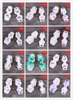 

Hot 100pcs Jewelry Display Cards Colorful Printing Jewelry Label Tag Paper Cards Necklace Bracelet Hang Tag 4.5x10.8cm