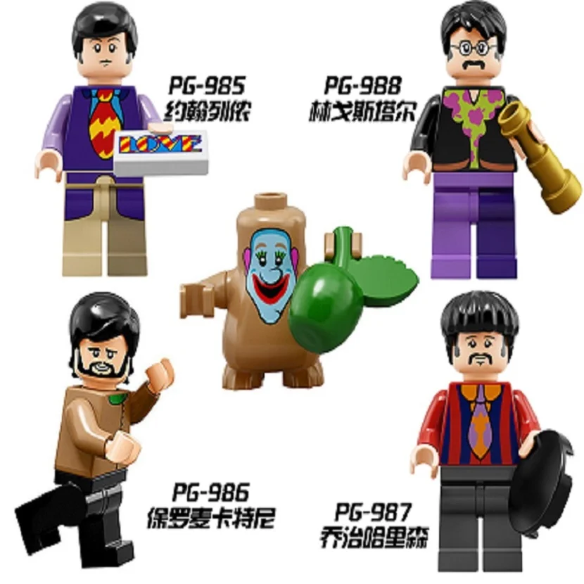 

Building Blocks Super Heroes Assemble Figures John Winston Lennon Paul McCartney Ringstal For Toys Collecttion Kids Gift PG8030