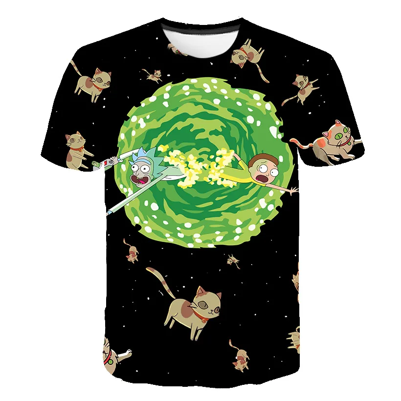 

Brand Rick And Morty T Shirt Anime Men Short Sleeve T-shirt Harajuku Summer Chinese 3d Printed T-shirt Hip Hop Tee 11 Style 5XL