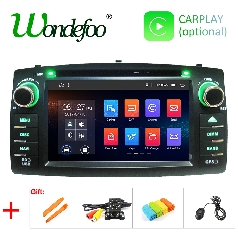 Sale DSP Android 9.0 4G RAM 64G ROM 2 Din Car GPS For Toyota Corolla E120 BYD F3 multimedia player radio stereo auto touch screen 0