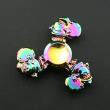 Радуга Рождество Санта Клаус металлический палец ручной Спиннер, концентрация внимания, СДВГ настольная сенсорная игрушки для снятия стресса ADHD для детей подарок