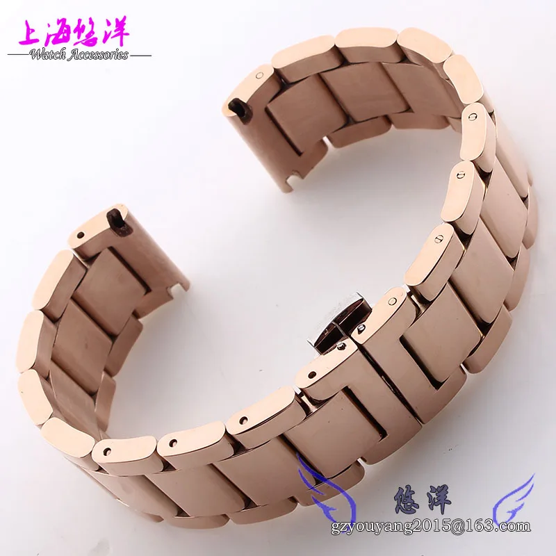 22mm Black HEAVY Solid Stainless Steel Watchband Strap Links Bracelets For LG G Watch R W110