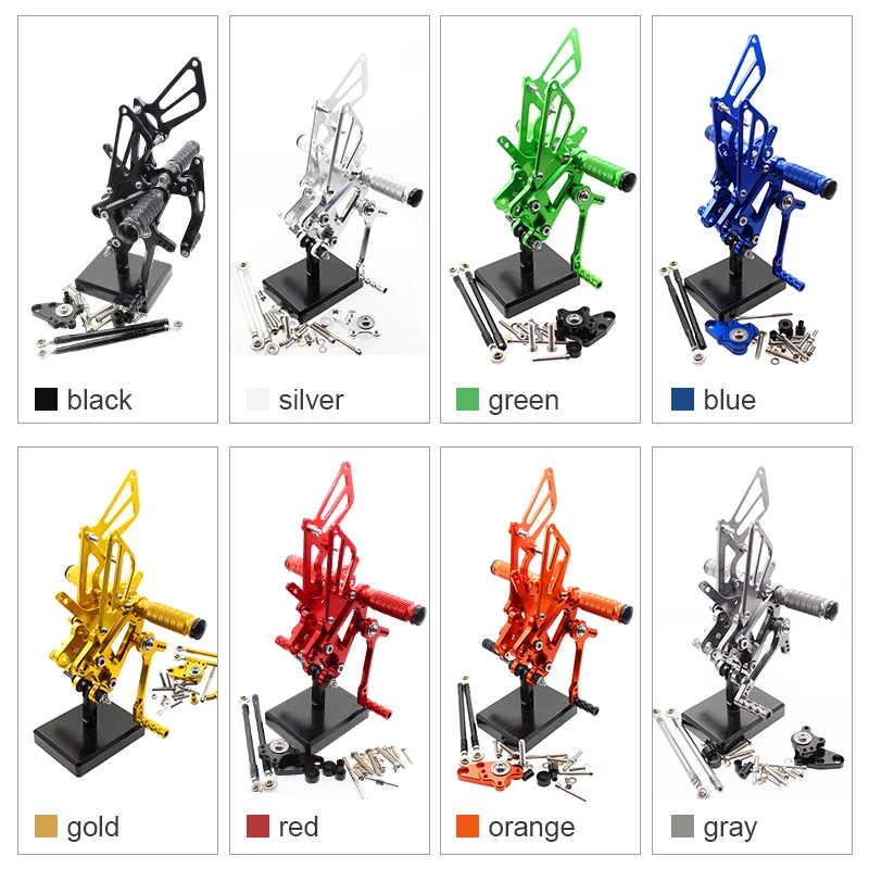 

For Honda CBR600RR 2007 2008 CNC Adjustable Aluminum Motorcycle Foot Rest Rearset Footpegs Footrest Foot Pegs Rear Set Pedals