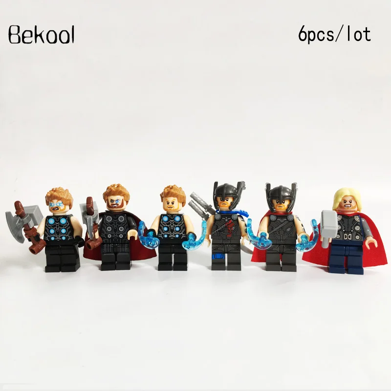 

NEW 6pcs/lot Thor Stormbreaker Axe Infinity Wars Avengers Set compatible 76101 76102 Building Block Model kids Toy