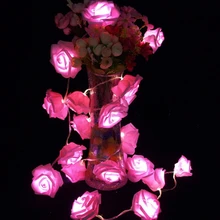 Garland 20pcs/set Rose Flower Fairy luces decorativas string lights guirlande lumineuse LED Garden Party Decoration