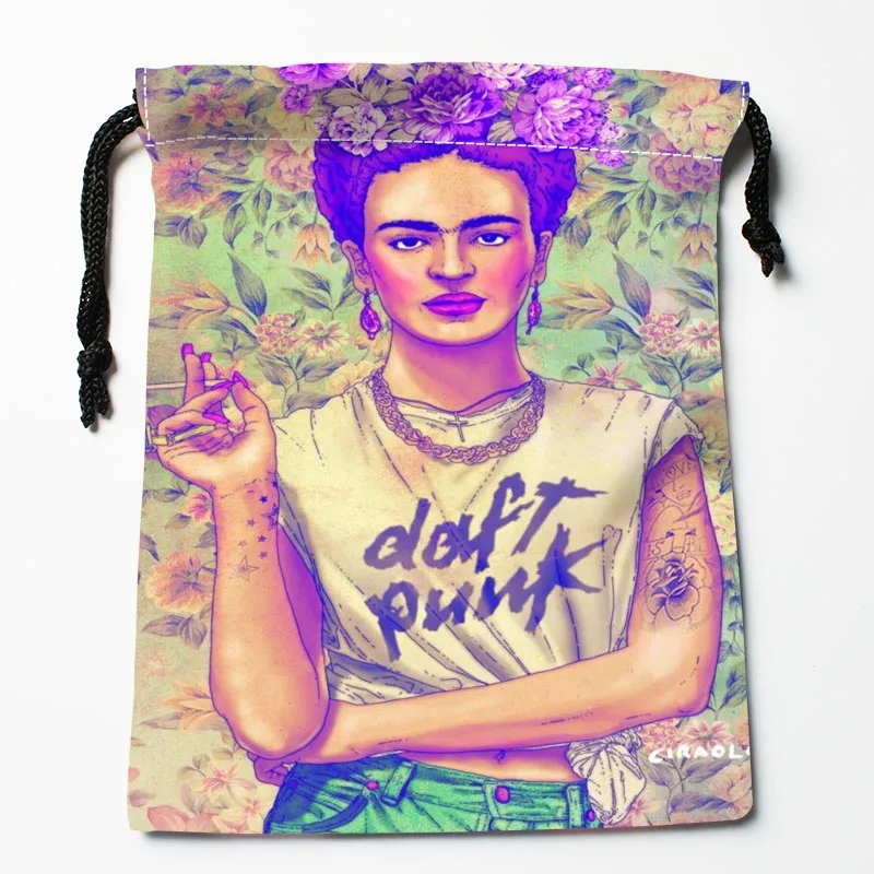 Best Frida Kahlo font b Drawstring b font font b Bags b font Custom Storage Printed