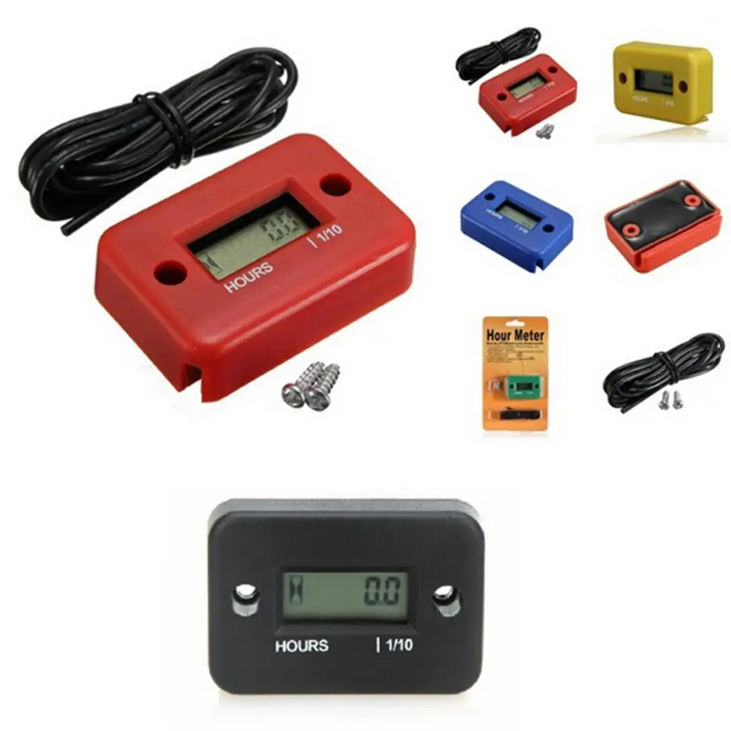 

Durable LCD Digital Inductive Waterproof Motorcycle 9999.9 Hours 0.01W Hour 3V Meter For Motorcycle, For Boat