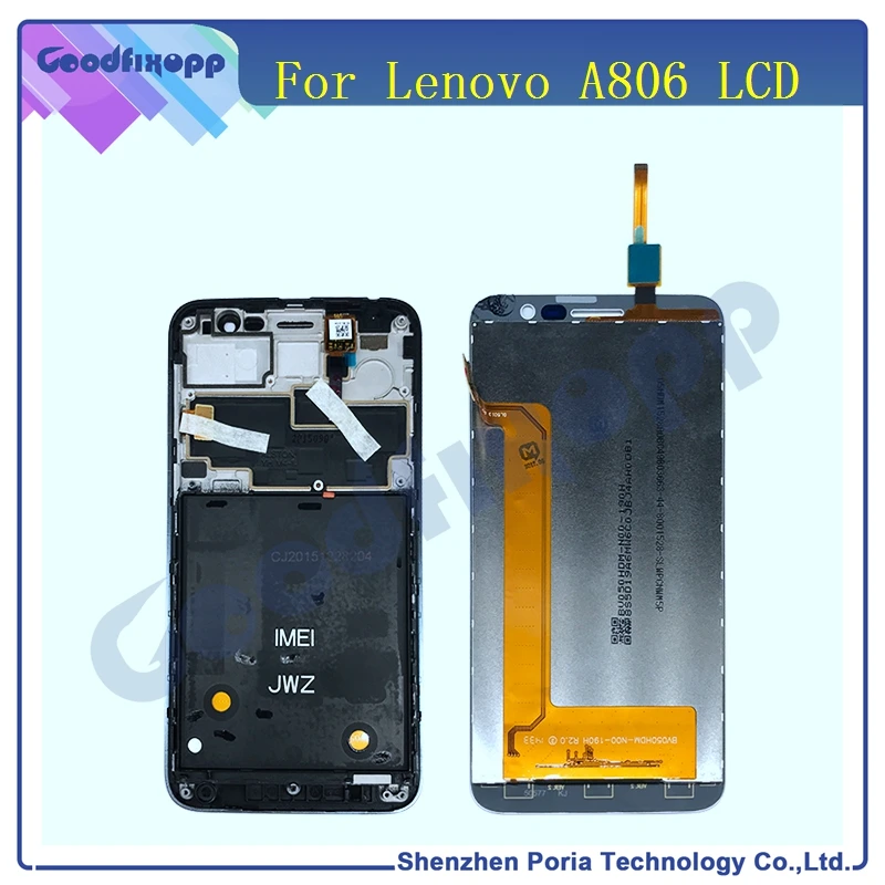 LEN074 Original For Lenovo A806 LCD Display With Touch Screen Digitizer with frame Assembly Replacement Parts(10)
