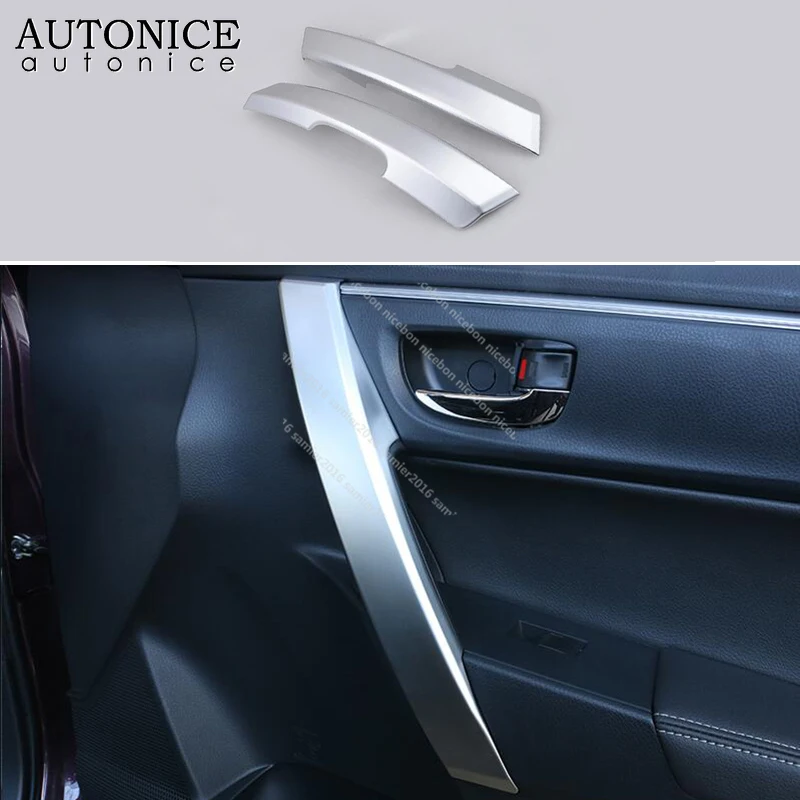4pc black Stainless Interior Handle Bowl Cover fit For Toyota Corolla 2014-2018