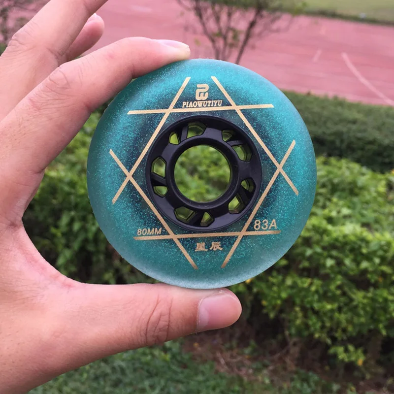 8 قطعة/الوحدة 83A دائم بو عجلة ل مضمنة التزلج على الجليد سباق التعرج FSK أحذية الأزرق الوردي مرنة قبضة روداس ل سيبا عالية HL ايجور HV KSJ WFSC