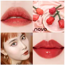 Novo rose тени для губ увлажняющий питательный водонепроницаемый стойкий розовый фиолетовый красный жидкая губная помада бит макияж Татуировка для губ BN120