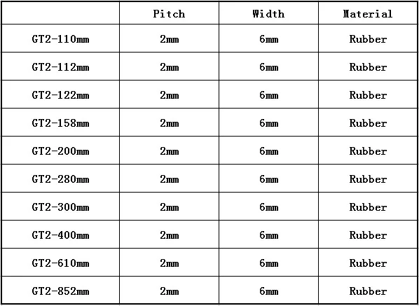 GT2 замкнутый контур зубчатый ремень резиновый 2GT 6 мм 3D принтеры Запчасти 110 112 122 158 200 280 300 400 610 852 мм синхронный Ремни часть