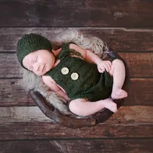 Детская шляпа и брюки, новорожденные фотографии реквизит комбинезоны, мохеровые комбинезоны