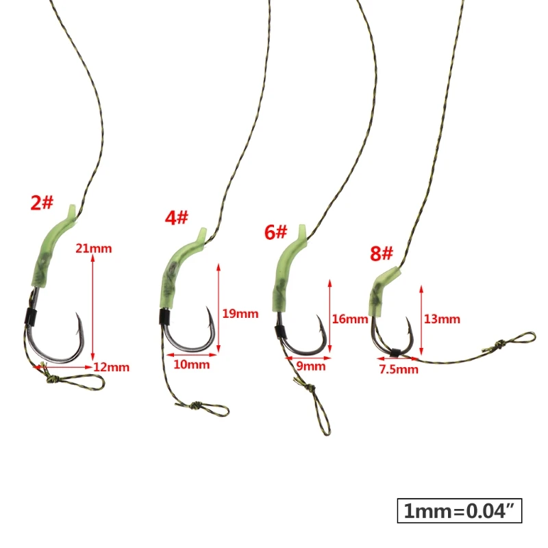5 Pcs/Bag Carp Fishing Hook with Plugs Tackle Barbed High Carbon Steel 2#4#6#8# | Спорт и развлечения