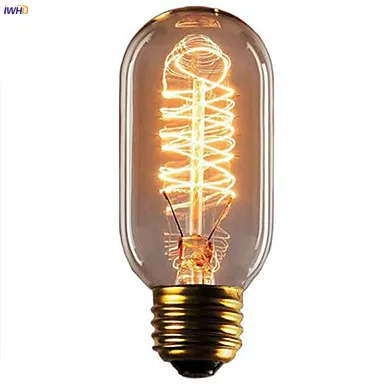 IWHD T45 Lampara Винтаж ретро лампы Эдисона Светильник лампочка E27 40W 220V Промышленный