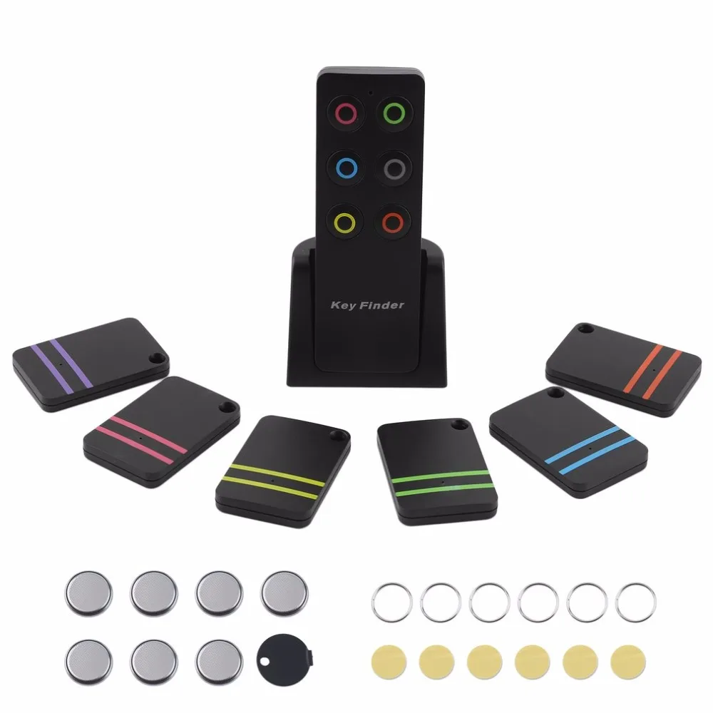 

LESHP 6 In 1 Indoor Smart Wireless Key Finder Keys Caller Locator 30-40M Keyfinder Alarm Key Anti-Lost Tool KF06A