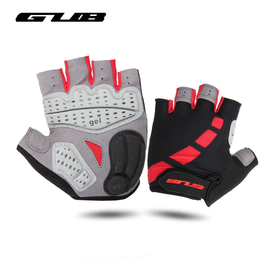 GUB летние велосипедные перчатки с полупальцами, гелевые дышащие перчатки для спортзала, mtb, горная дорога, велосипедные перчатки, спортивные перчатки guantes ciclismo - Цвет: red