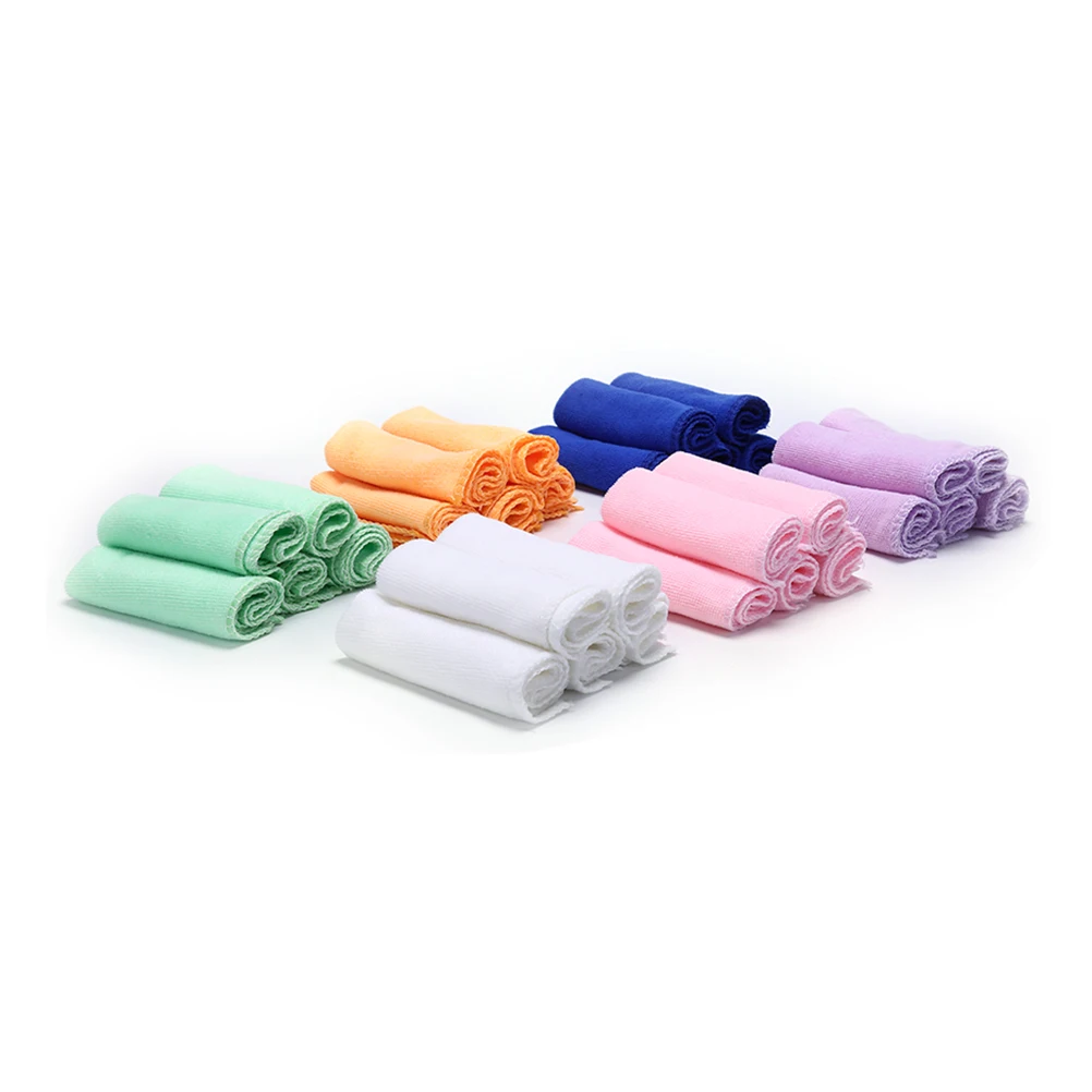25x25 см квадратное мягкое полотенце из микрофибры для мытья автомобиля, чистая ткань микрофибра, полотенце для рук, 5 шт