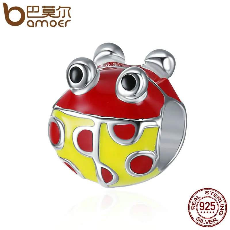 

BAMOER Authentic 925 Sterling Silver Lovely Tree Ladybug Beads fit Women Charm Bracelet & Bangles DIY Jewelry Gift SCC366