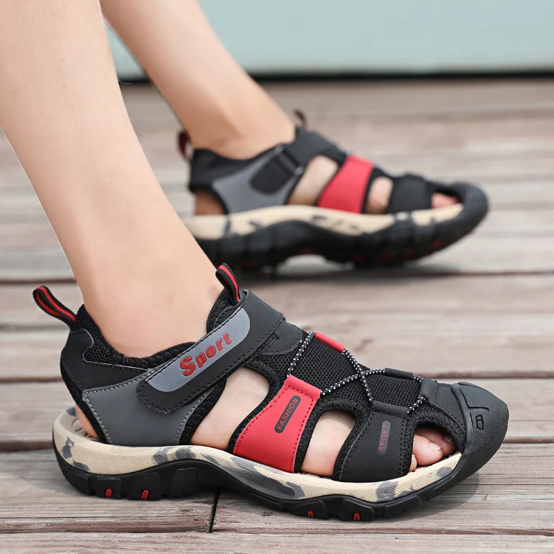 

Youbroer New Summer Sports Sandals Men's Fashion Soft Bottom Slip Slip Outdoor Leisure Beach Shoes Breathable