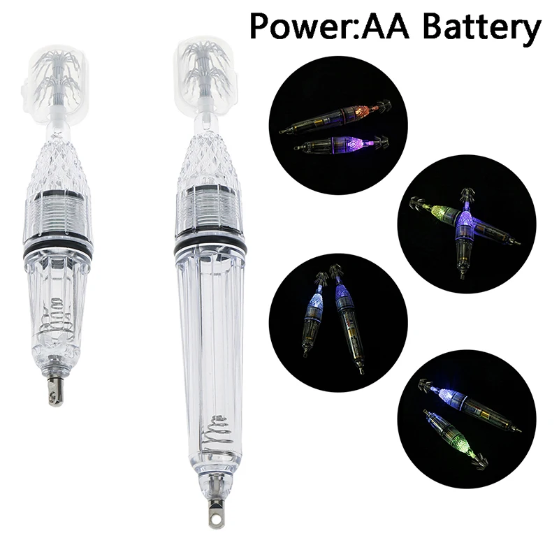 

LED Fishing Flash Light Waterproof Deep Drop Underwater Fish Attracting Lure Bait Transparent Use In 300meter Under Water