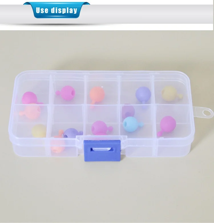 4 шт 10-сетка прозрачная Еда класса Pillbox jewelry аксессуары рыболовные снасти пластиковый ящик для хранения съемной вставкой pill случаях