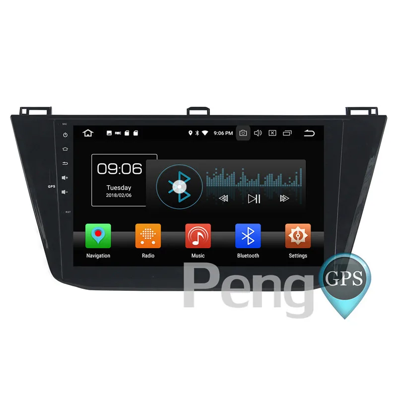 Cheap 4G+32G Octa Core 2 Din Stereo Android 8.0 Car Radio for V W Tiguan 2016 GPS Navigation CD DVD Player Bluetooth headunit 6
