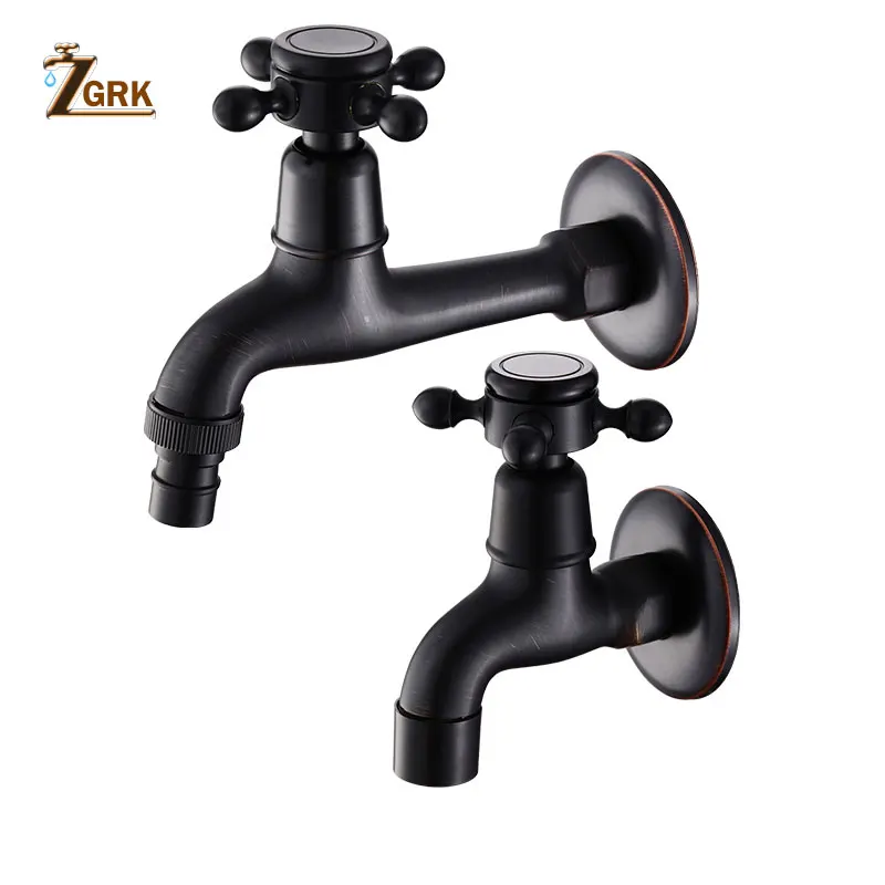 Günstige ZGRK Messing Antik schwarz außerhalb tap, waschmaschine wasserhahn, wc bibcocks, tap, Dekorative Outdoor Garten Wasserhahn