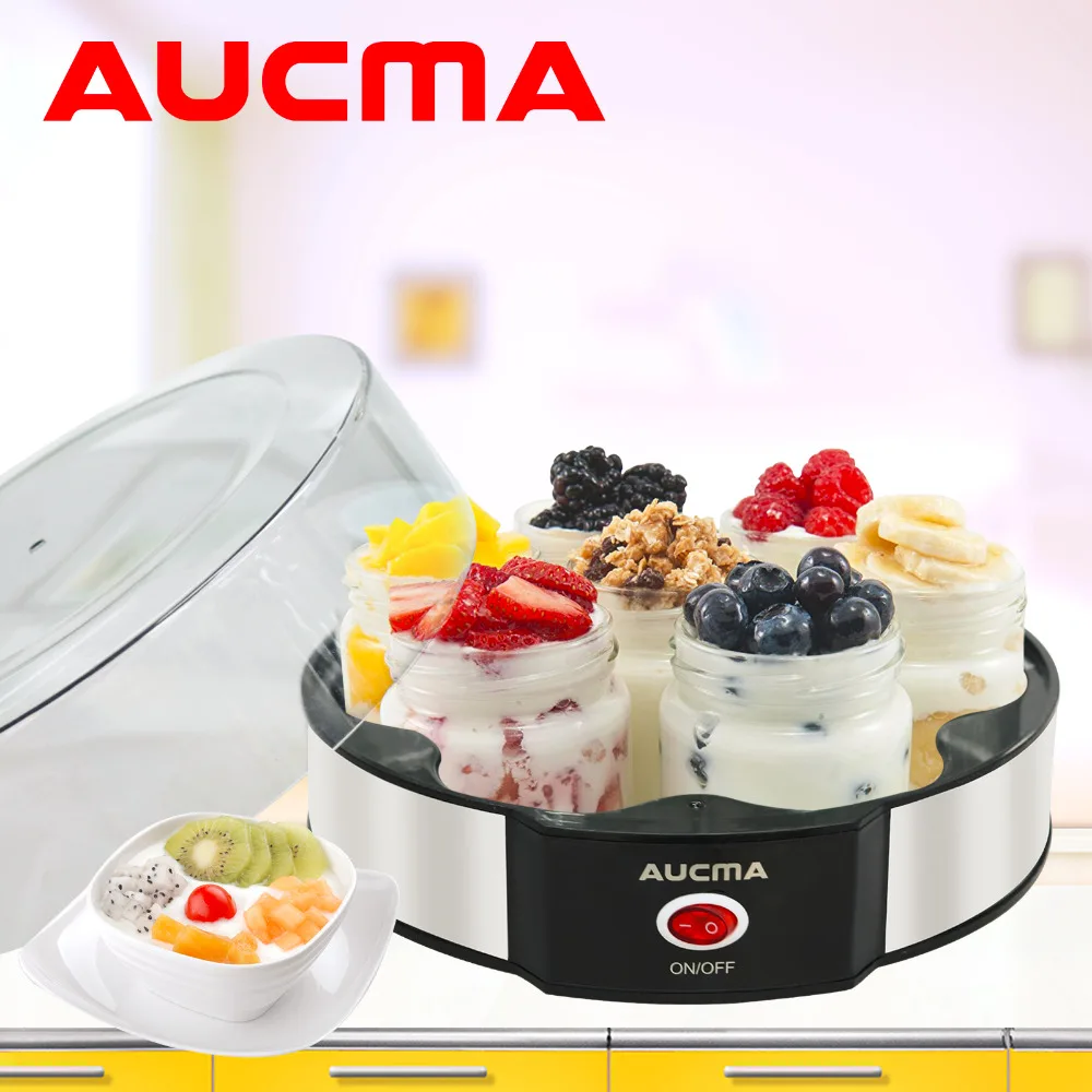 Aucma Yoghurt Maker New Yogurt Machine Electric Container Automatic DIY