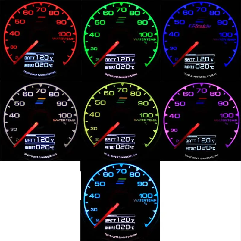 MR 62mm 2 5 &quot7 цветов в 1 гоночном измерителе GReddi Multi D/A LCD цифровой дисплей турбо Boost