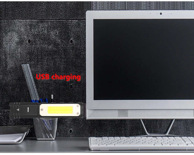 Фонарь СИД водонепроницаемый с зарядкой от USB и поворотом на 90 градусов|Фонарики