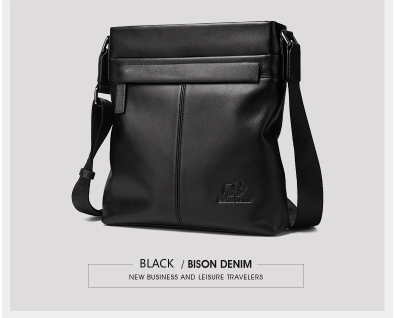saco de marca genuína masculinos de couro