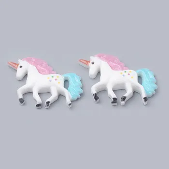 

200pc Resin Cabochons Colorful Unicorn For DIY Jewelry Decoration Accessories Making Creative Handicrafts Supplies Wholesale F60