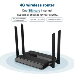 WE5926 роутер wi-fi модем 4g с гнездом для SIM-карты и 4 внешними антеннами, покрытие 300 Мбит / с 50-100 метров LTE 3G маршрутизатор vpn