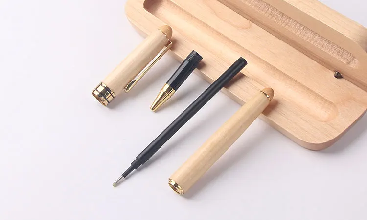 Shichen A037 Novelty wooden design log color roller pen with log color wood box 0.7mm&1.0mm nib. school business wrinting pen