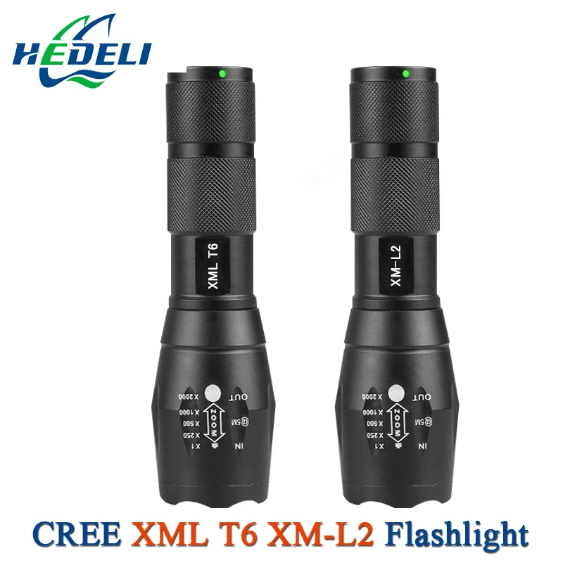 

most powerful zoom L2 flashlight CREE XML T6 flashlight mini Portable backpack torch 18650 or AAA waterproof hunting lantern