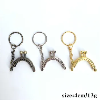 

wholesale 10PCS 4CM semicircle shape alloy Mini tiny metal purse frame DIY Kiss Lock bag Accessories antique brass/gold/Silver