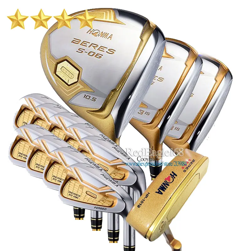 Compelete клубный набор Хонма S-06 4 звезды клюшки для гольфа драйвер fairway Wood Утюги без чехла клюшки графитовая клюшка для гольфа