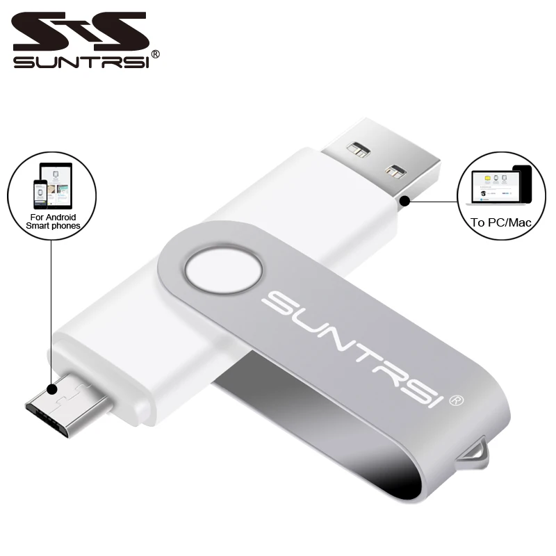 Suntrsi usb 2 0 OTG USB флеш-накопитель для смартфона/планшета/ПК 128 Гб 64 ГБ