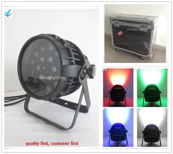 

8pcs/lot+flycase led par light 18x10w rgbw Zoom waterproof stage equipment effect lighting