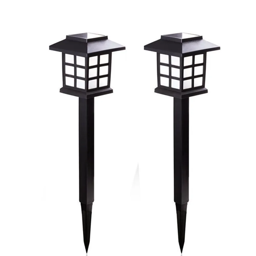

New High Qualtiy 2Pcs Solar Power LED Light Outdoor Garden Lawn Lights Path Landscape Lamp Drop Shipping