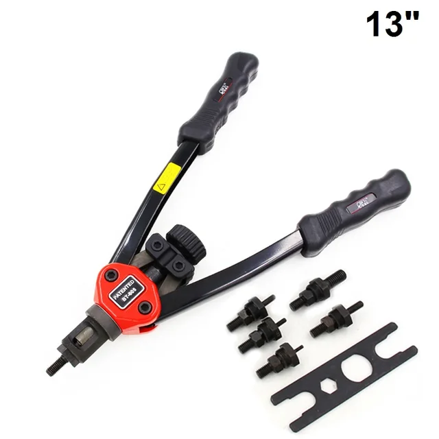 1 set 13" Manual Rahm gun pull riveting nut screw rivet gun with M3 M4 M5 M6 M8 M10 With Wrench