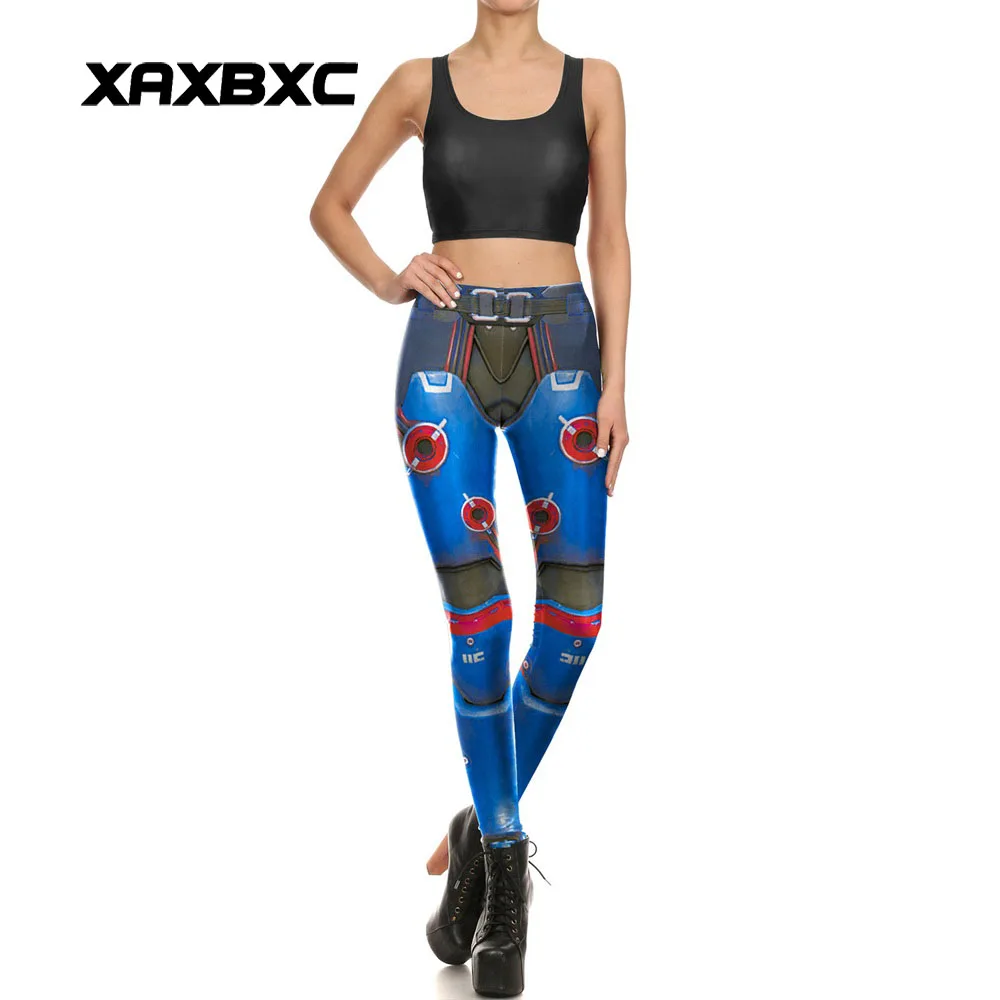 

XAXBXC 1680 Sexy Girl Sport Suit Set Blizzard OW Zarya Tank Prints Yoga Leggings Pants Crop Top Vest GYM Fitness Women Yoga Sets