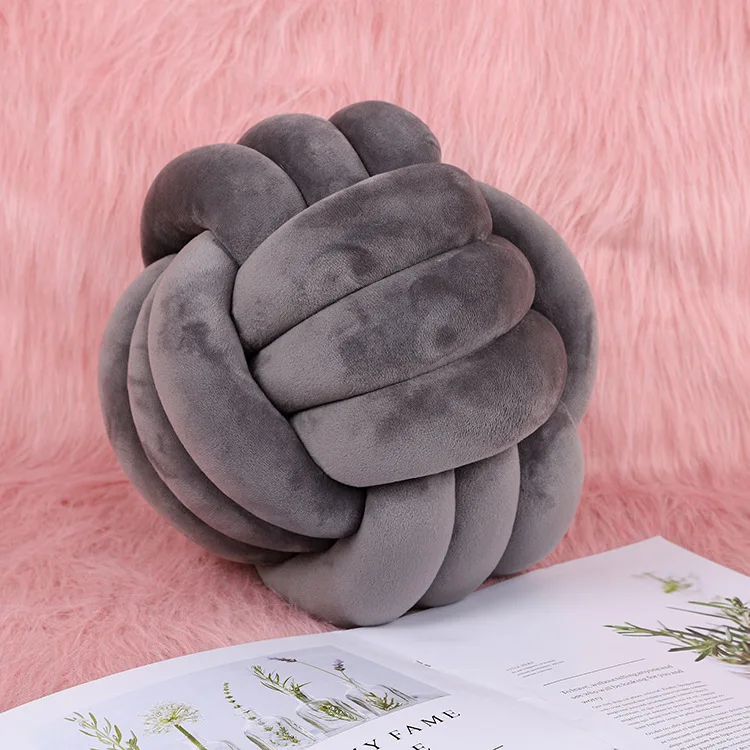 Cena 28CM Nordic poduszka z węzłem węzeł poduszka węzeł poduszka dekoracyjna węzeł wystrój domu skandynawski wystrój domu Nordic wystrój pokoju dziecięcego